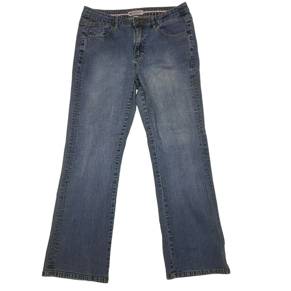 Vintage 90's Lee National Denim Day Breast Cancer Bootcut Blue Jeans Women 13 14